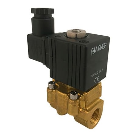 Aignep USA Fluidity 03F Hung Diaphragm Solenoid Valve, 2/2 NC, EPDM Seal, 3/8 NPTF, 12 Mm, 12V DC